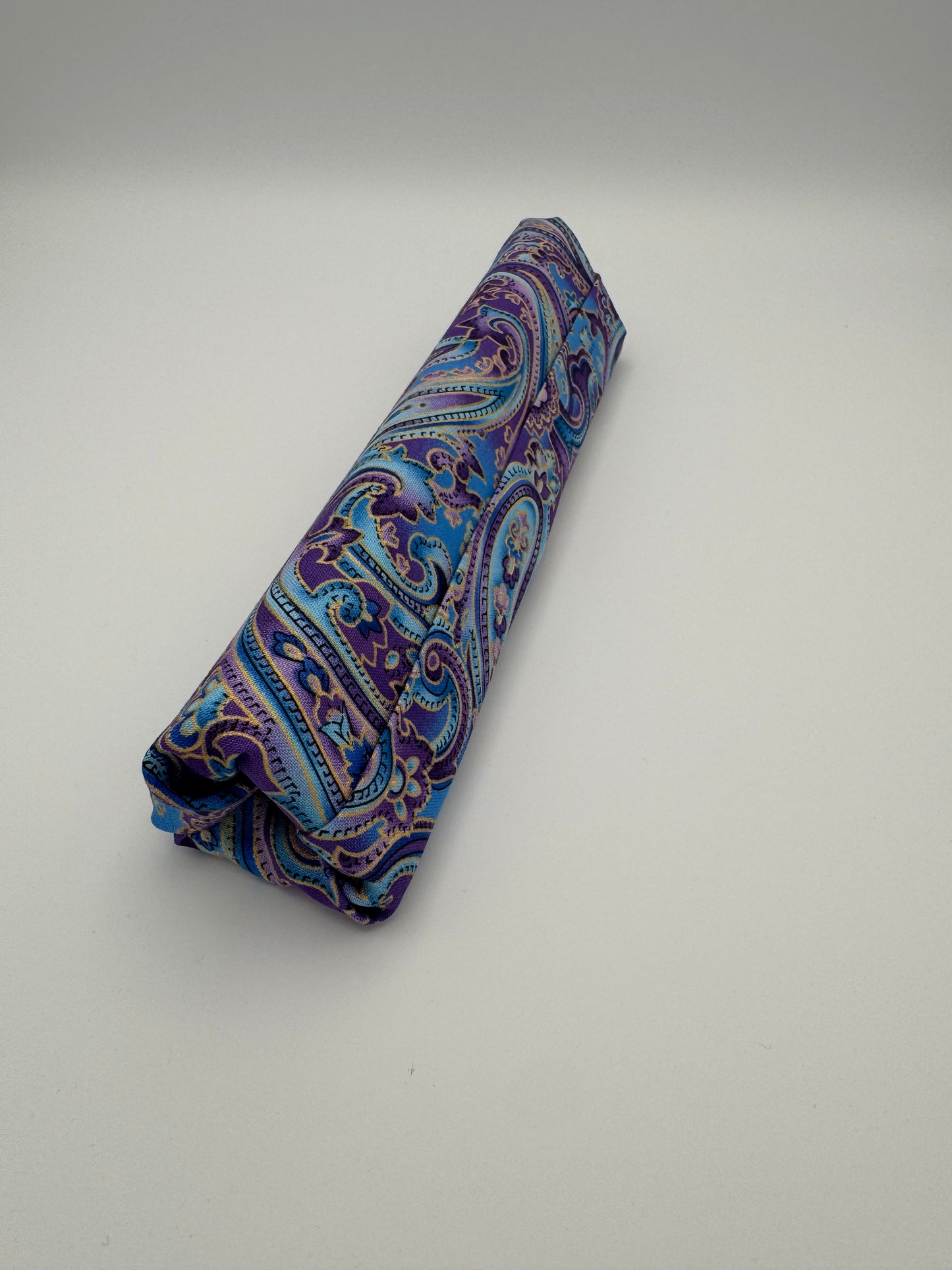 Purple, Blue and Gold Paisley Duo - Floss Prism and Project Bag