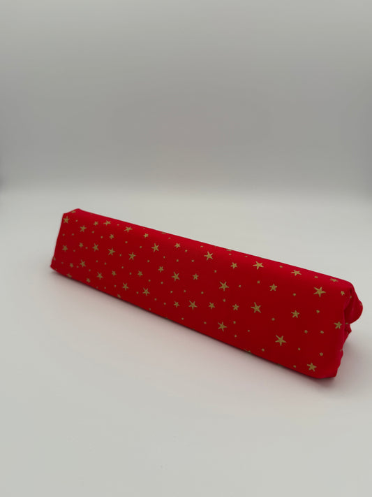 Gold Stars on Red Floss Prism