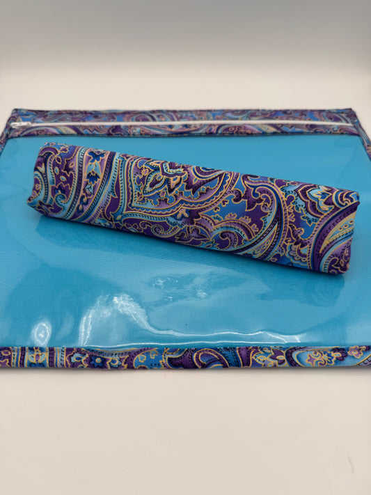 Purple, Blue and Gold Paisley Duo - Floss Prism and Project Bag