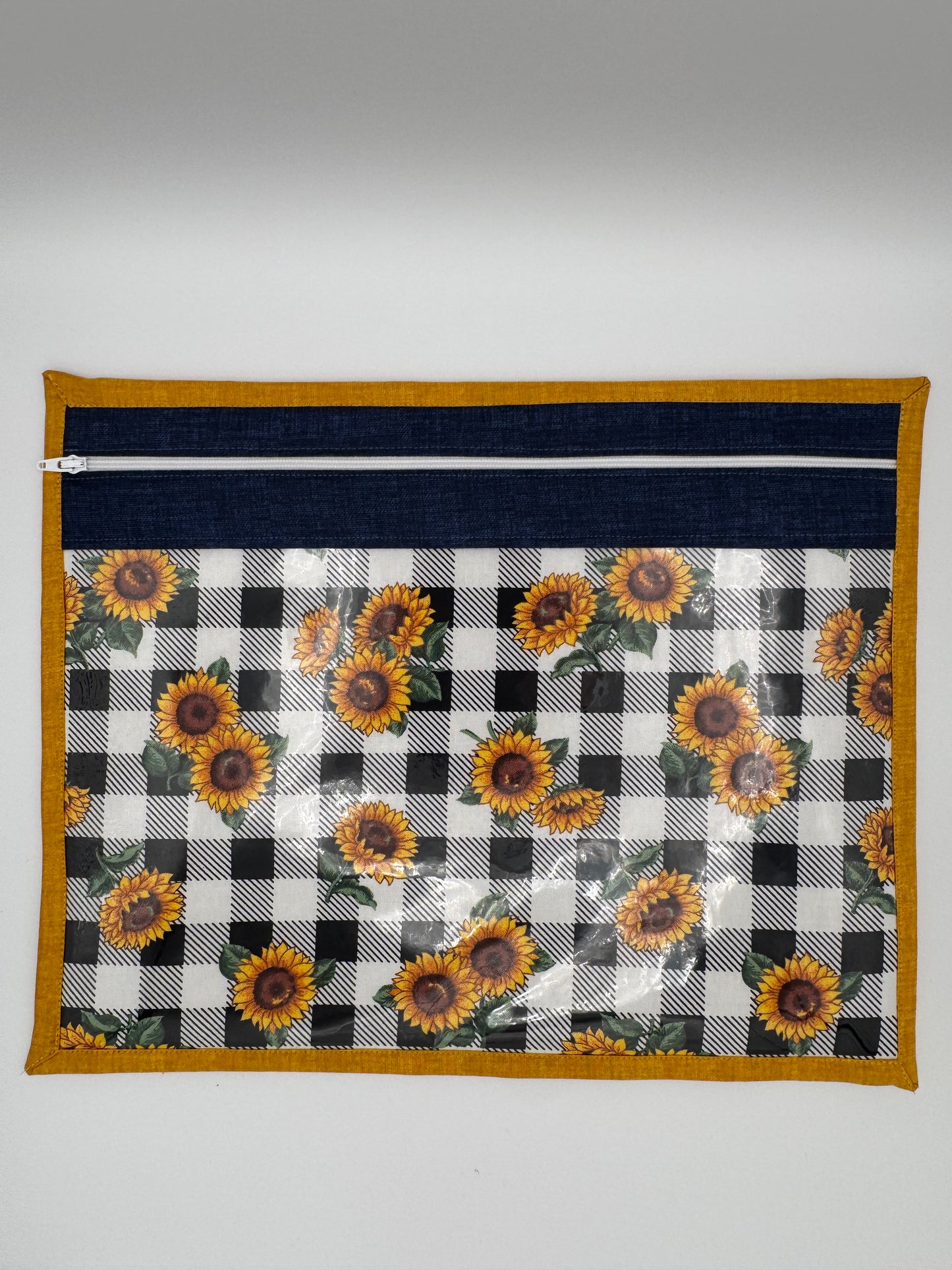 Sunflower Gingham Project Bag