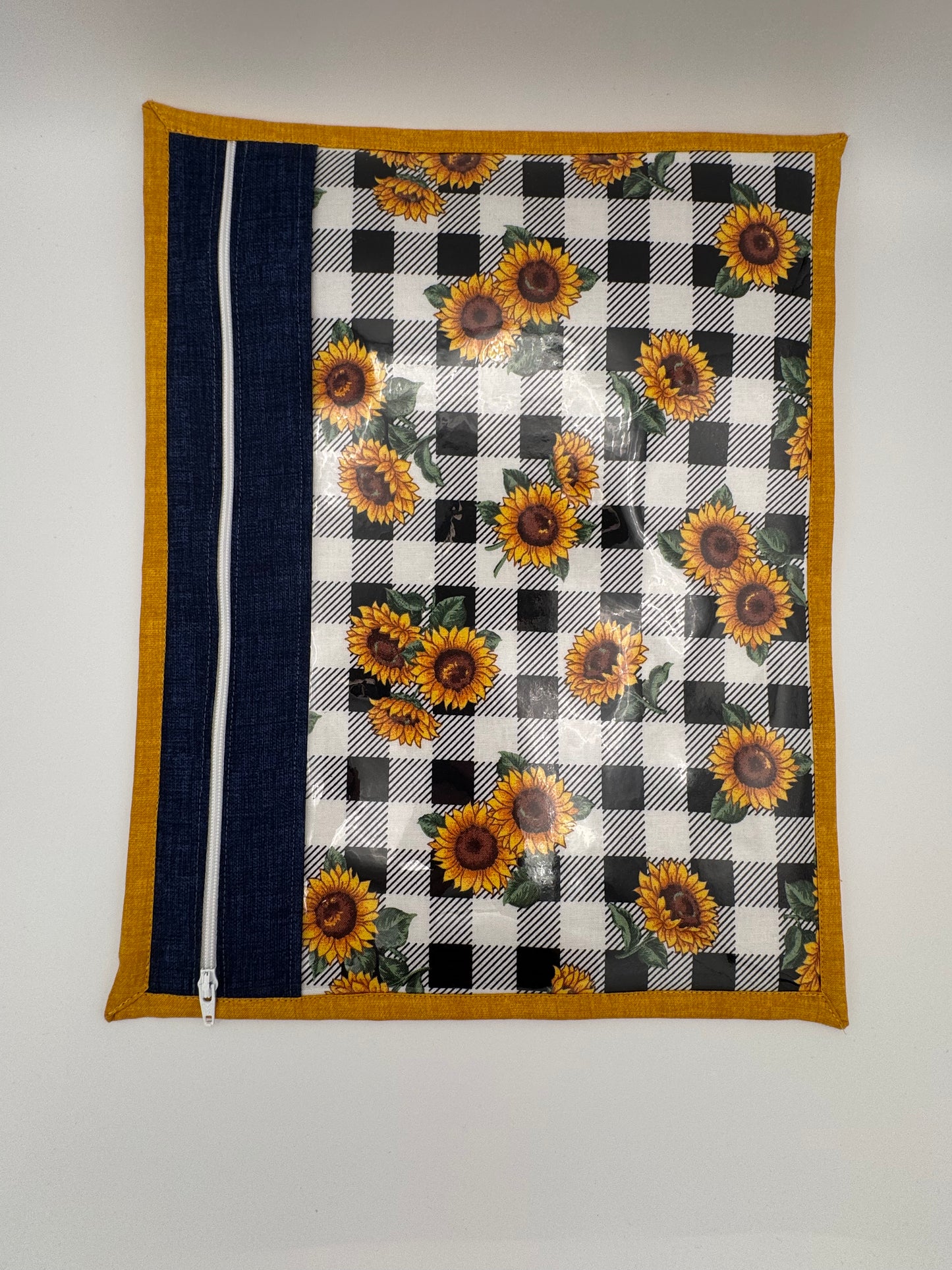 Sunflower Gingham Project Bag