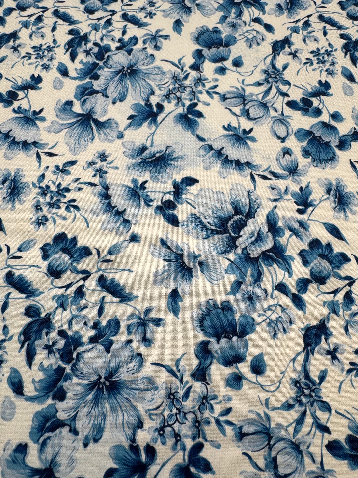 White and Blue Floral Floss Prism