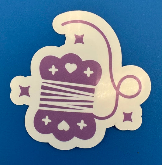 Purple Floss Vinyl Sticker