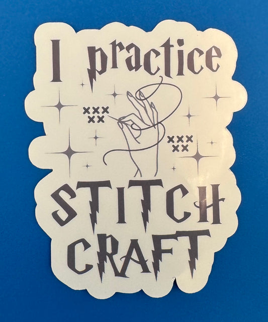 I Practice Stitch Craft Vinyl Sticker