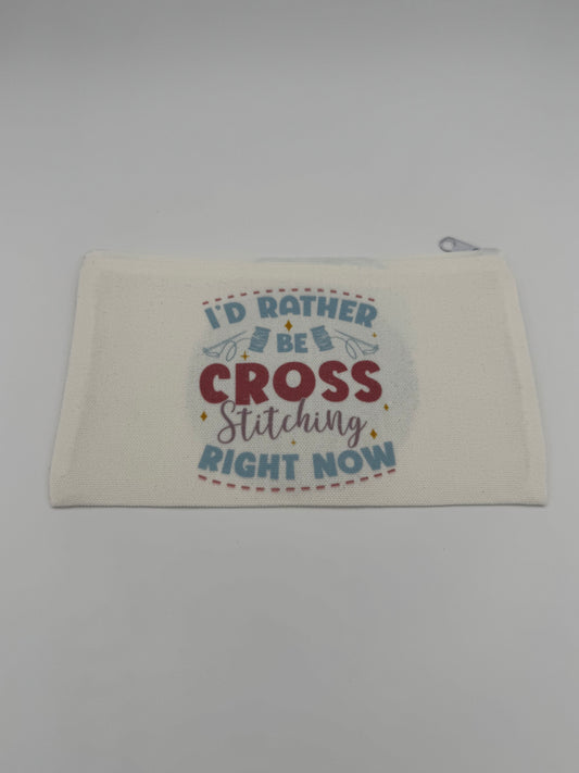 I'd Rather Be Cross Stitching Notions Bag
