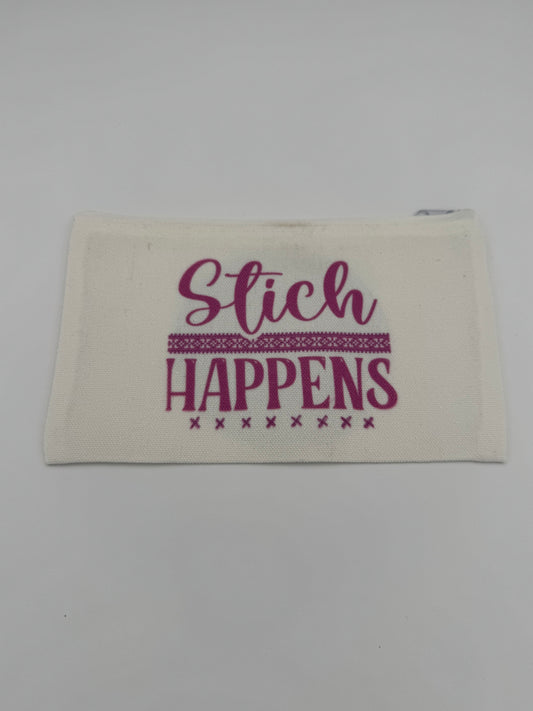 Pink Stitch Happens Notions Bag